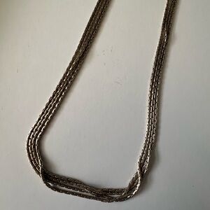 Premier Designs “Bali Mood” 4 strand silver tone necklace